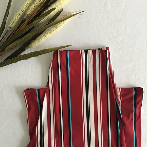 AKIRA | High Waist Colorful Striped Palazzo Pants - Picture 2 of 4